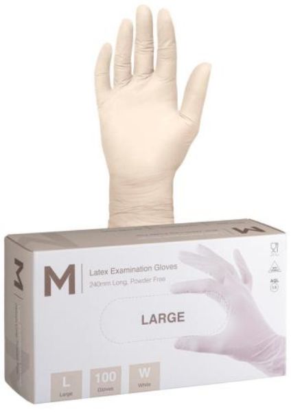 Picture of PKT 100 NATURAL LATEX POWDER FREE GLOVES (XL)